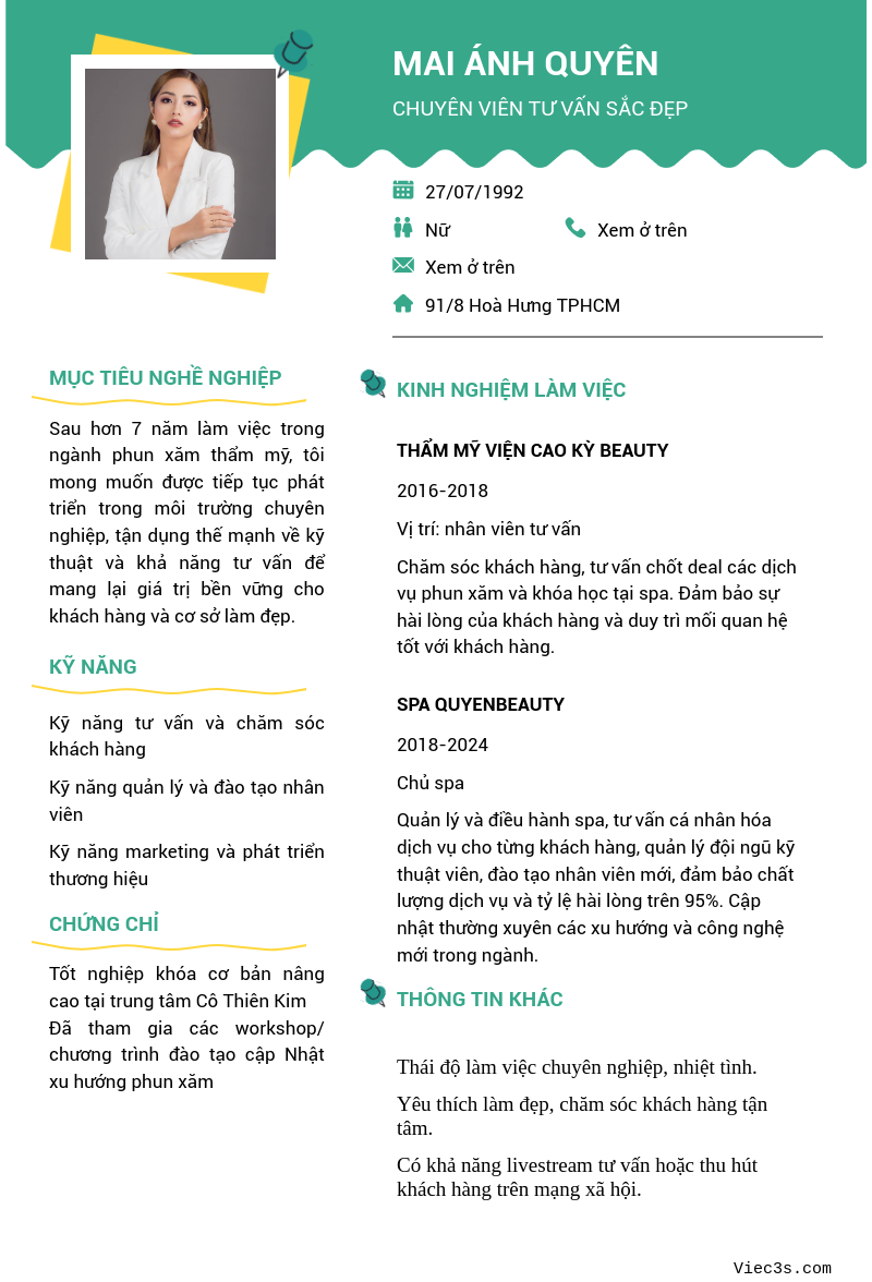 CV ứng viên