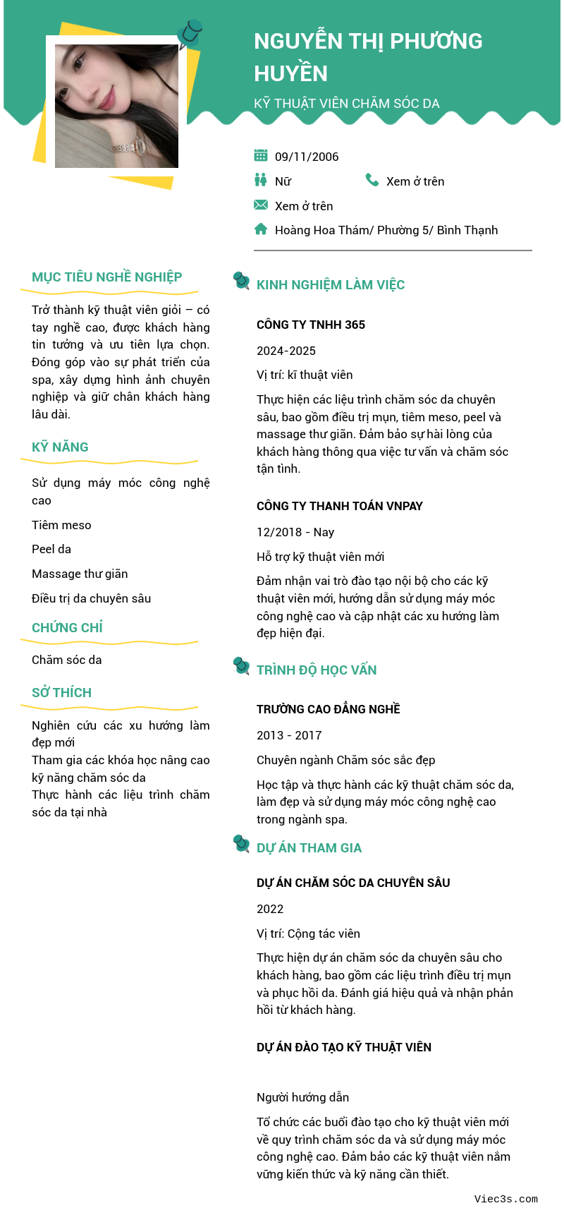 CV ứng viên