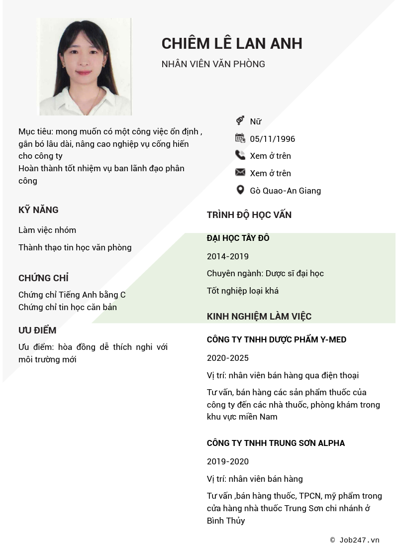 CV ứng viên