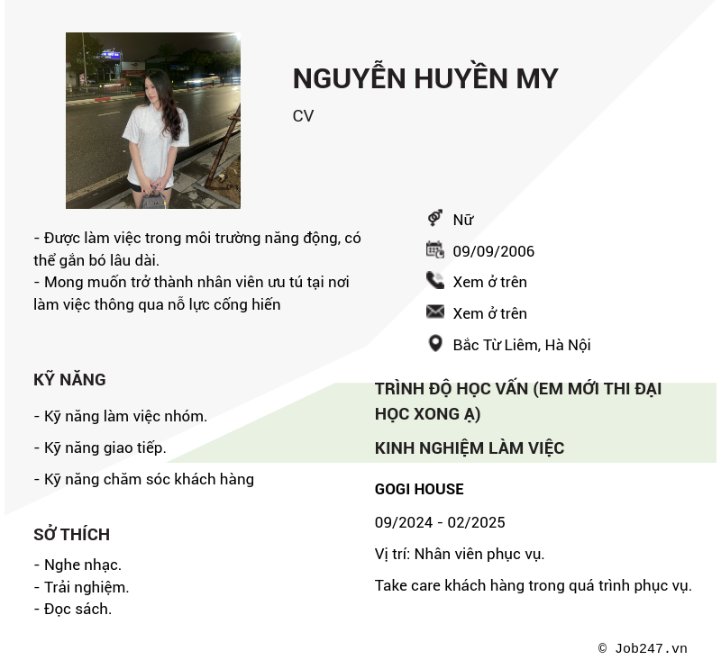 CV ứng viên