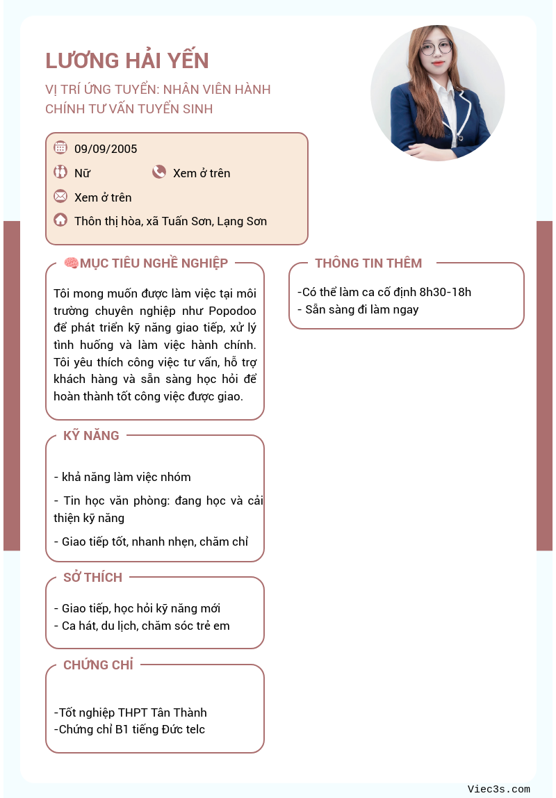 CV ứng viên