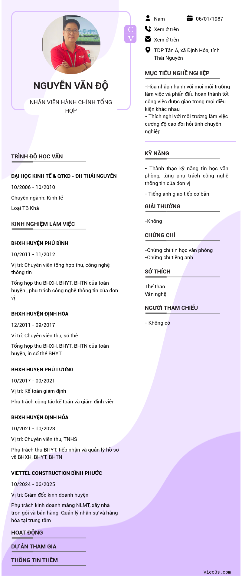 CV ứng viên