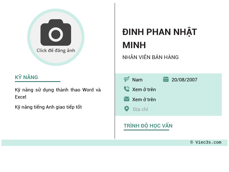 CV ứng viên