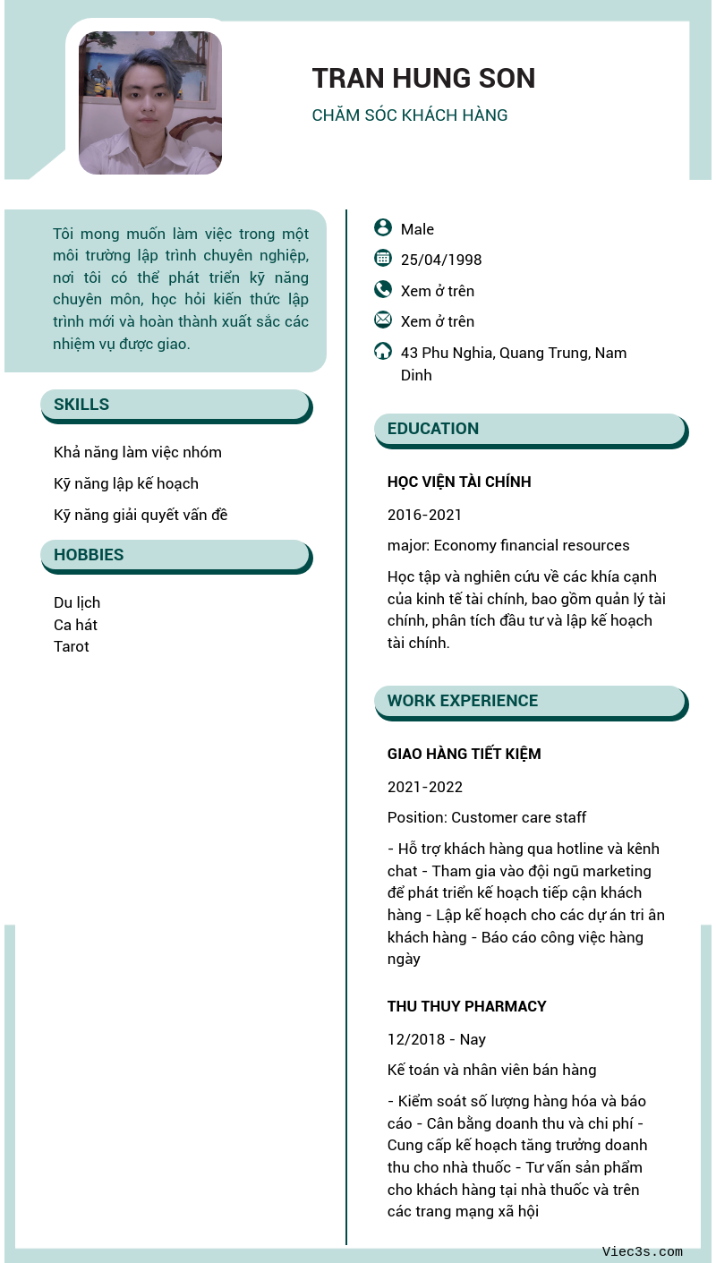 CV ứng viên