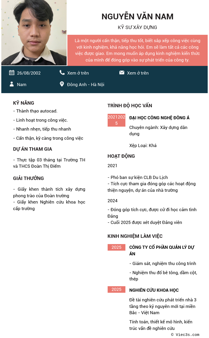 CV ứng viên