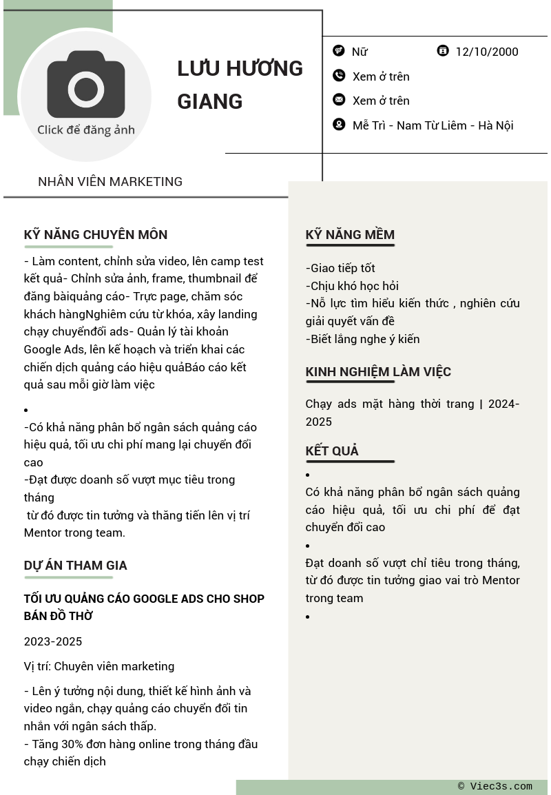 CV ứng viên