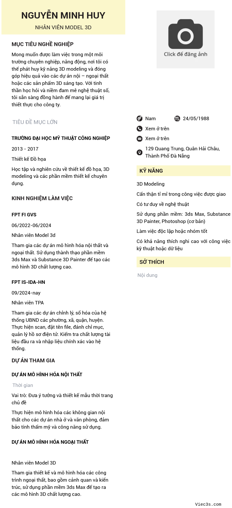 CV ứng viên