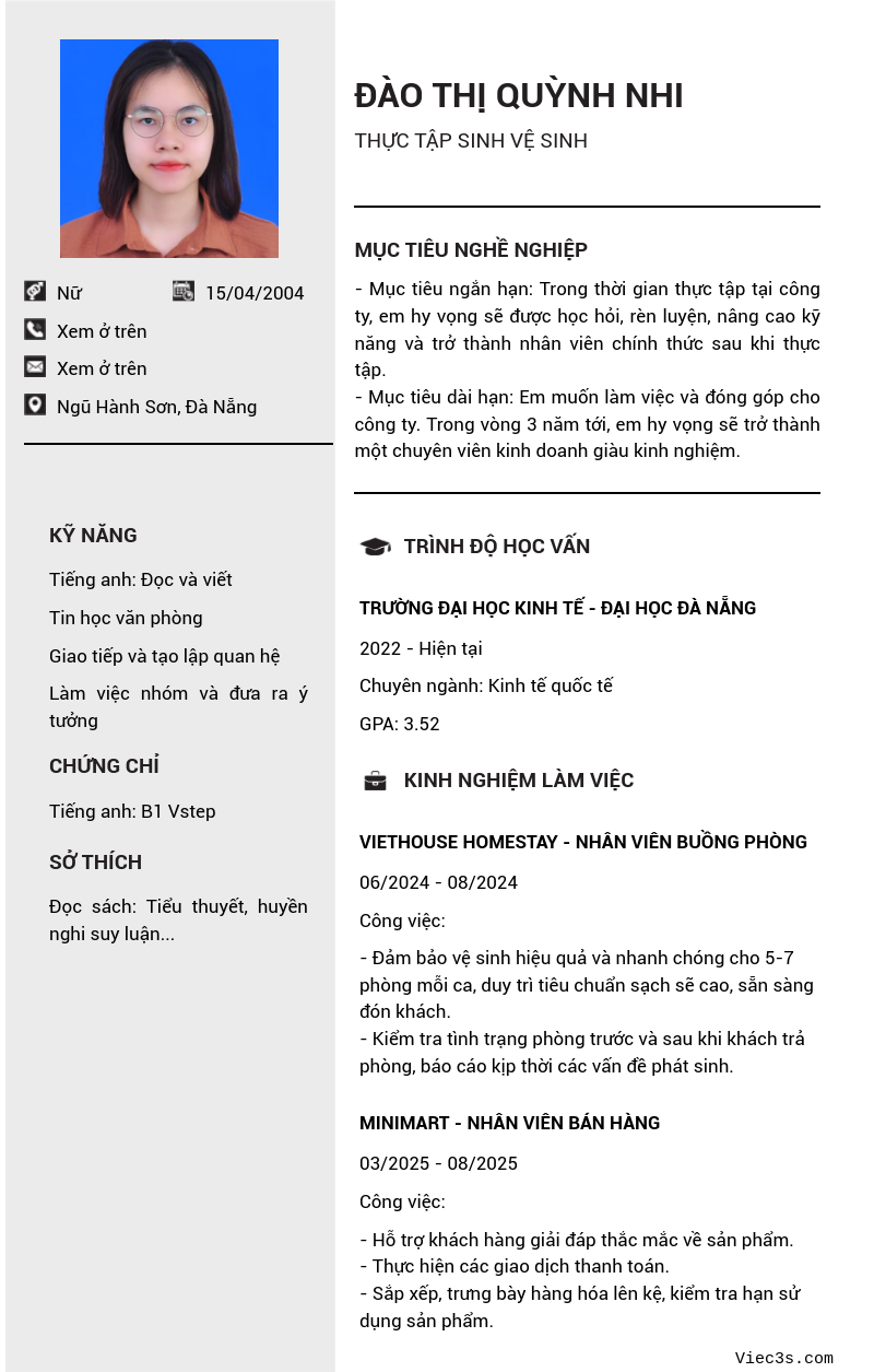 CV ứng viên