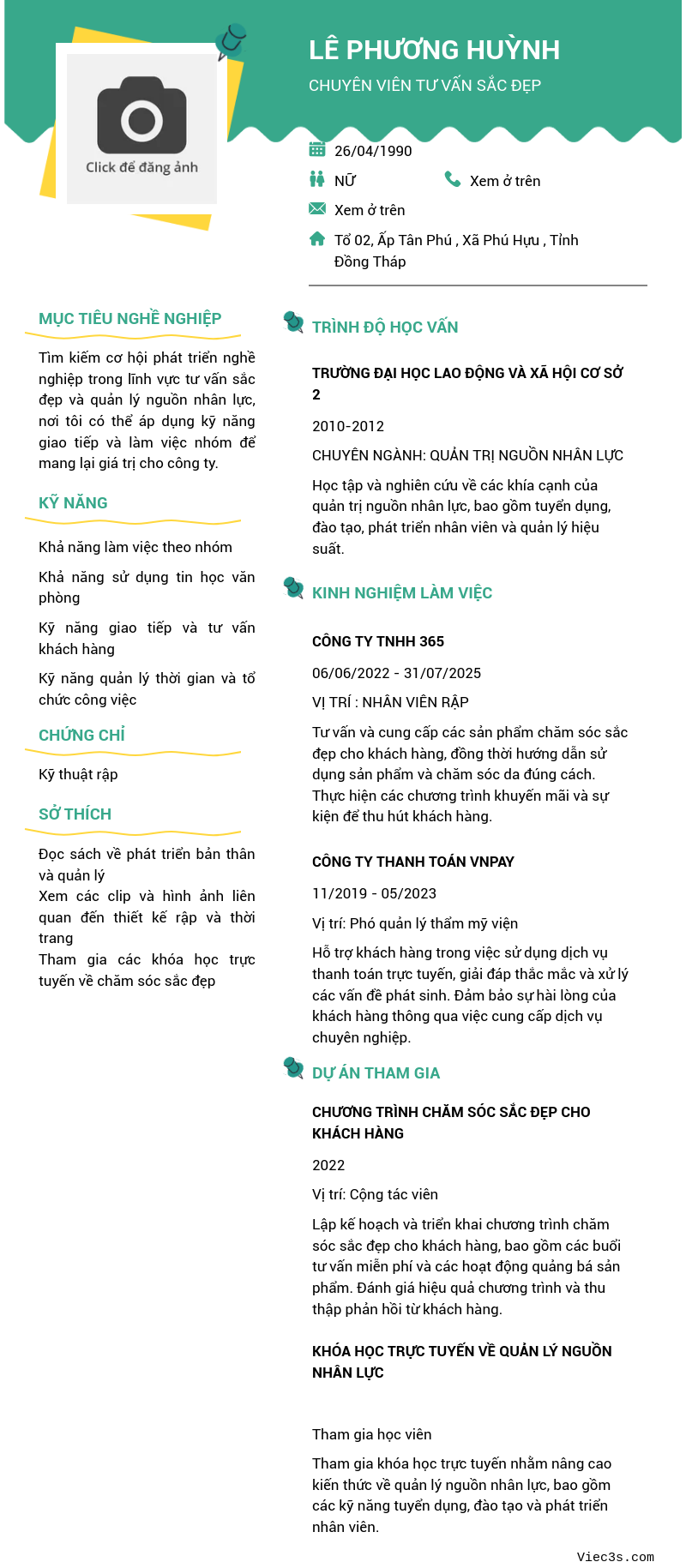 CV ứng viên