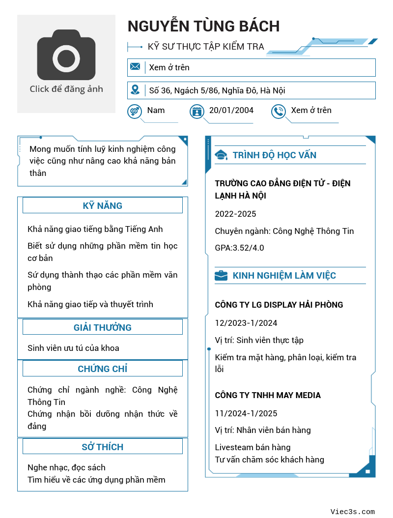 CV ứng viên