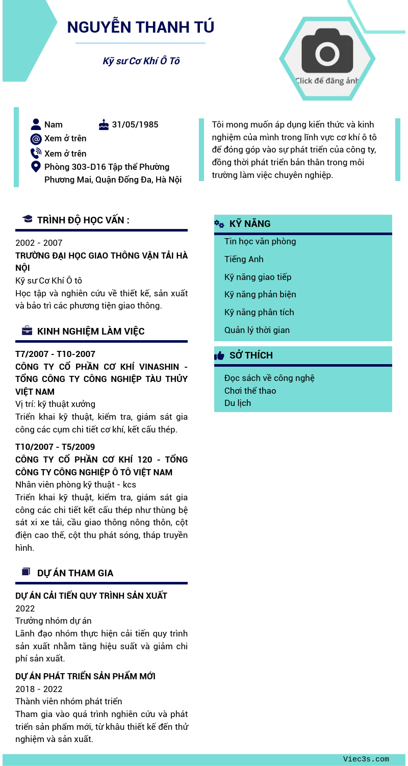 CV ứng viên