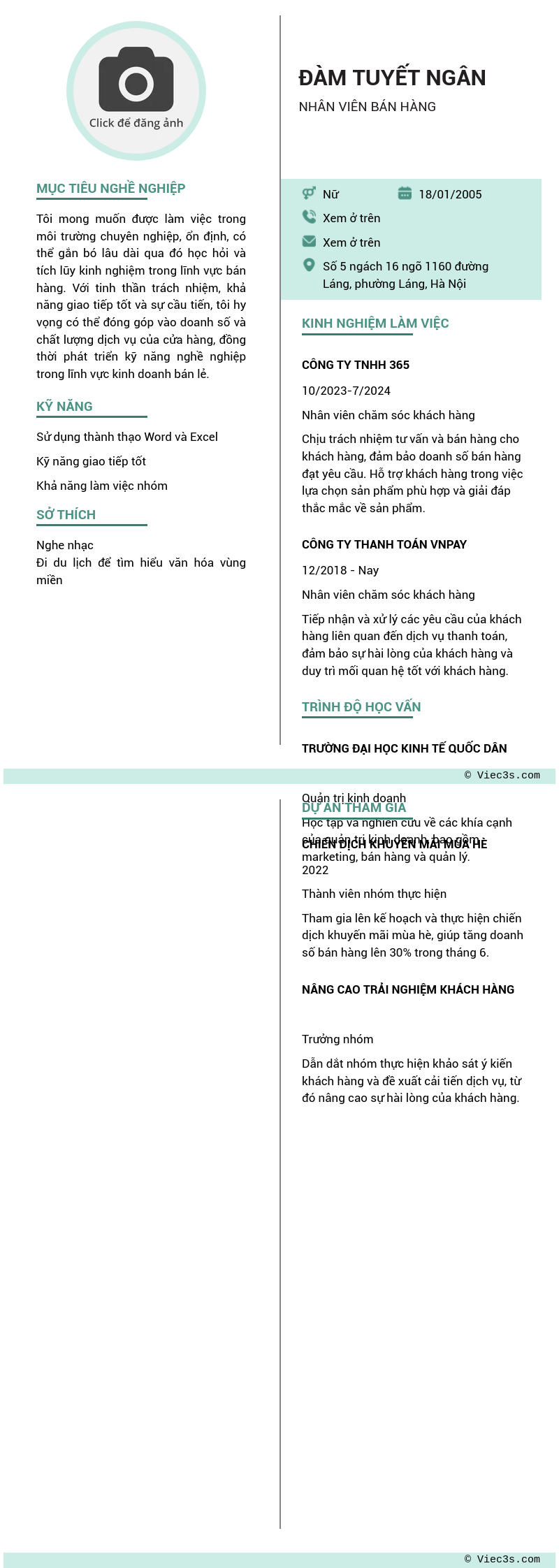 CV ứng viên