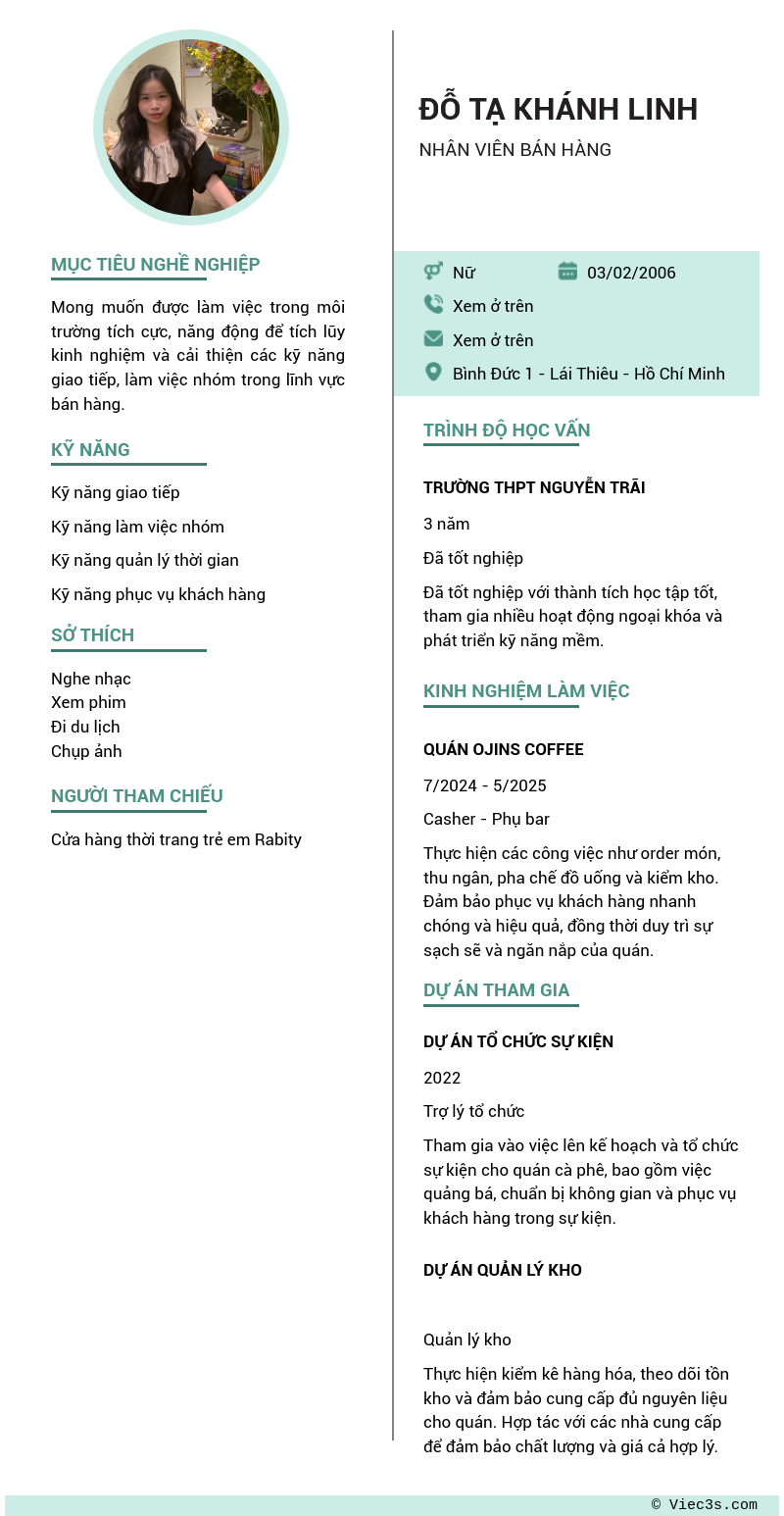 CV ứng viên