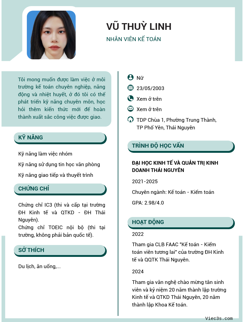 CV ứng viên