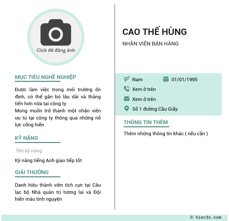 CV ứng viên