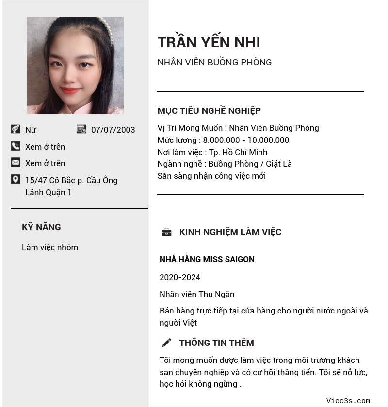 CV ứng viên