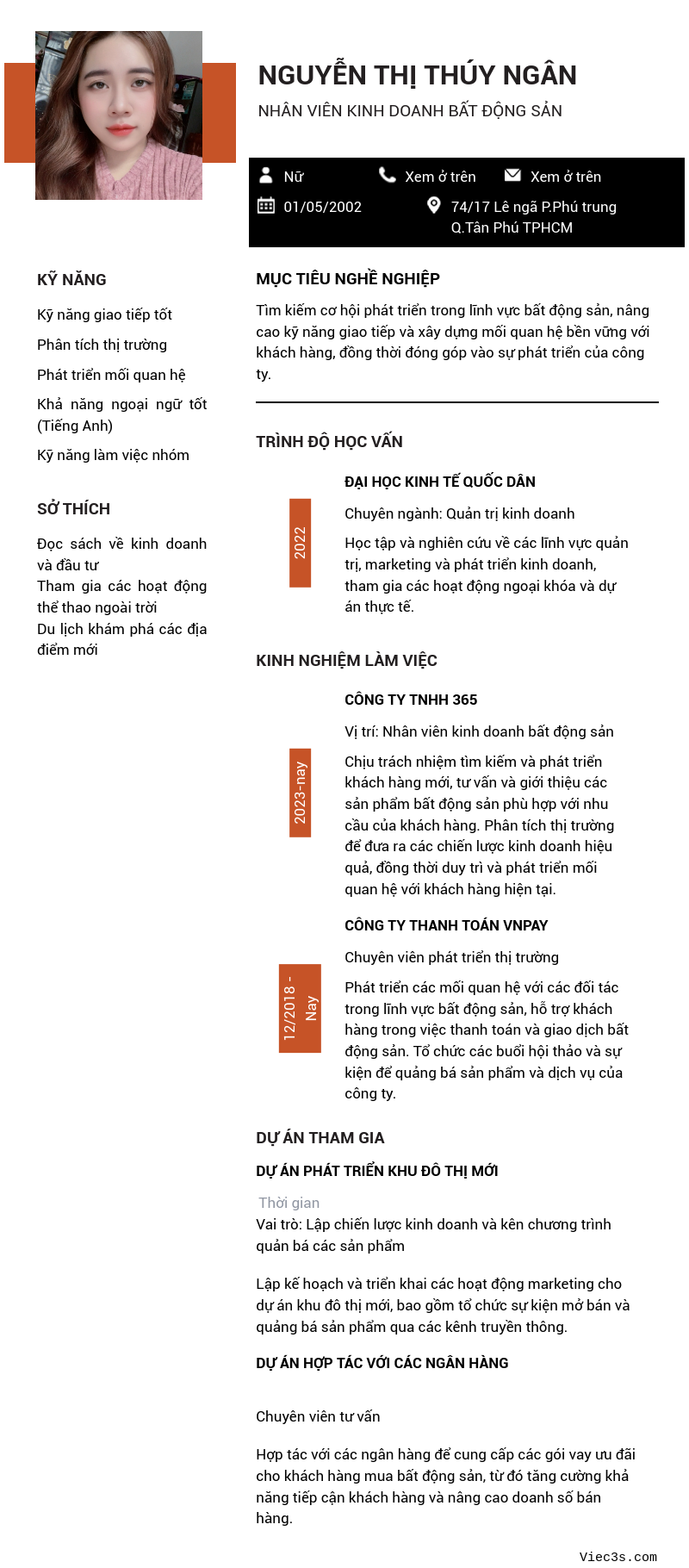 CV ứng viên