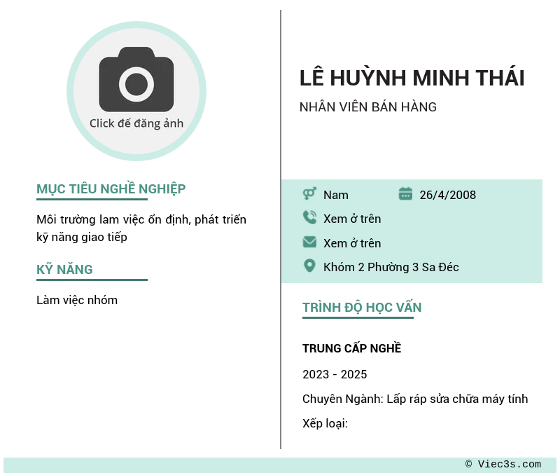 CV ứng viên
