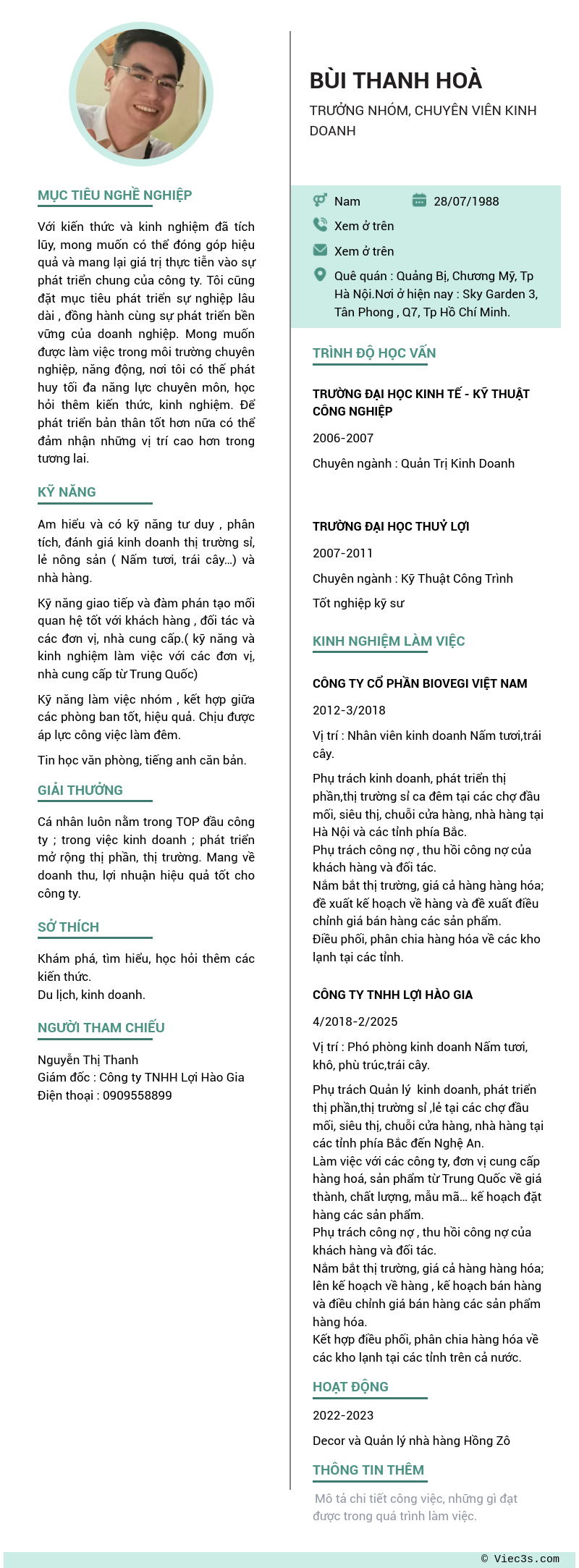 CV ứng viên