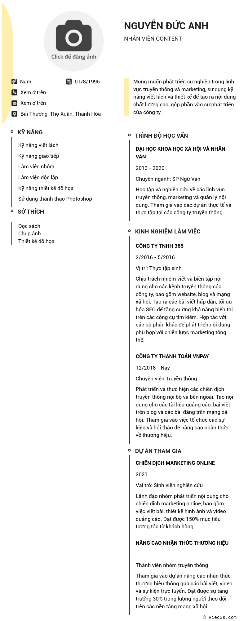 CV ứng viên