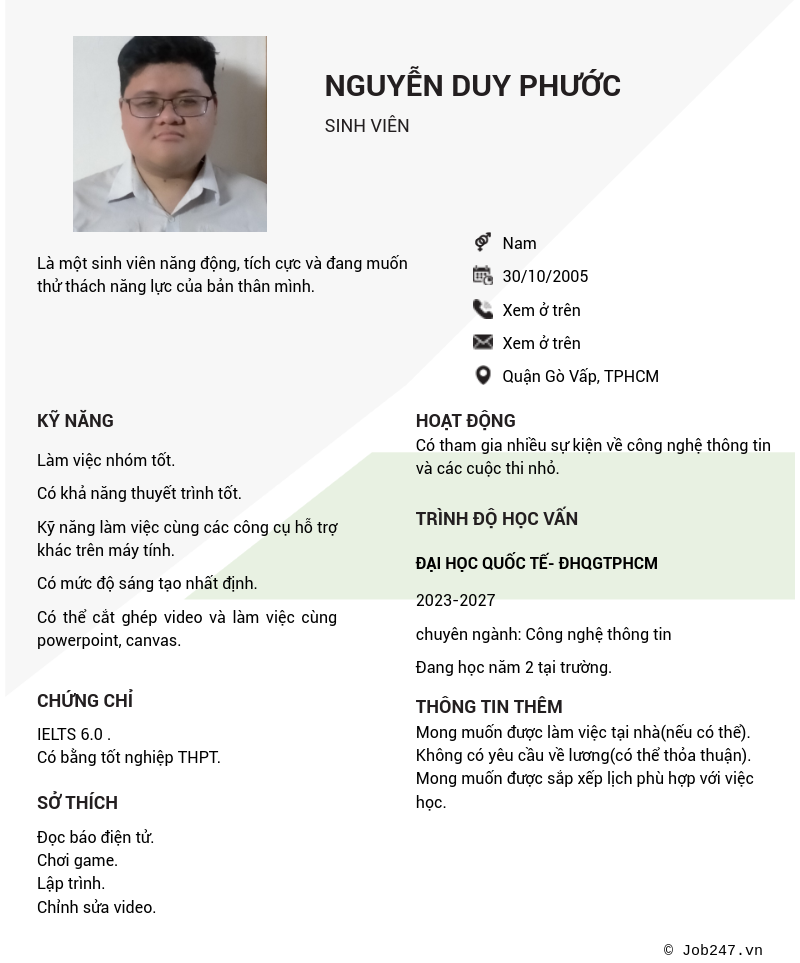 CV ứng viên