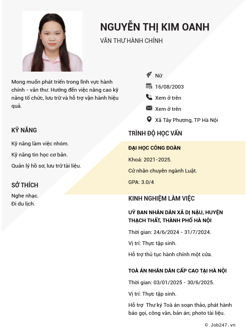 CV ứng viên