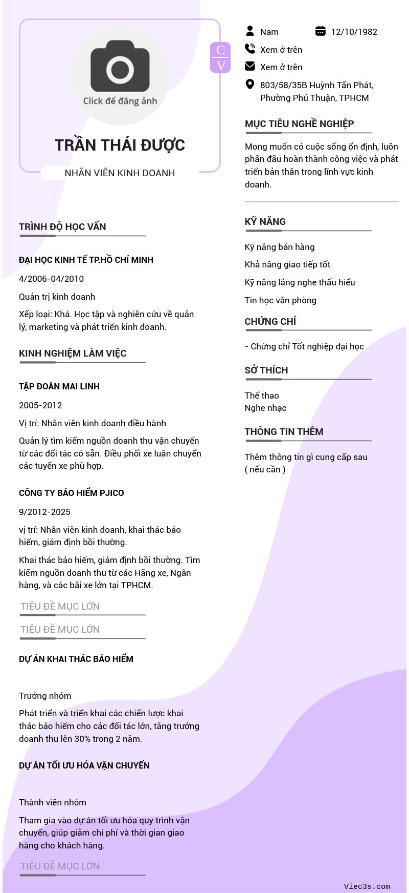 CV ứng viên