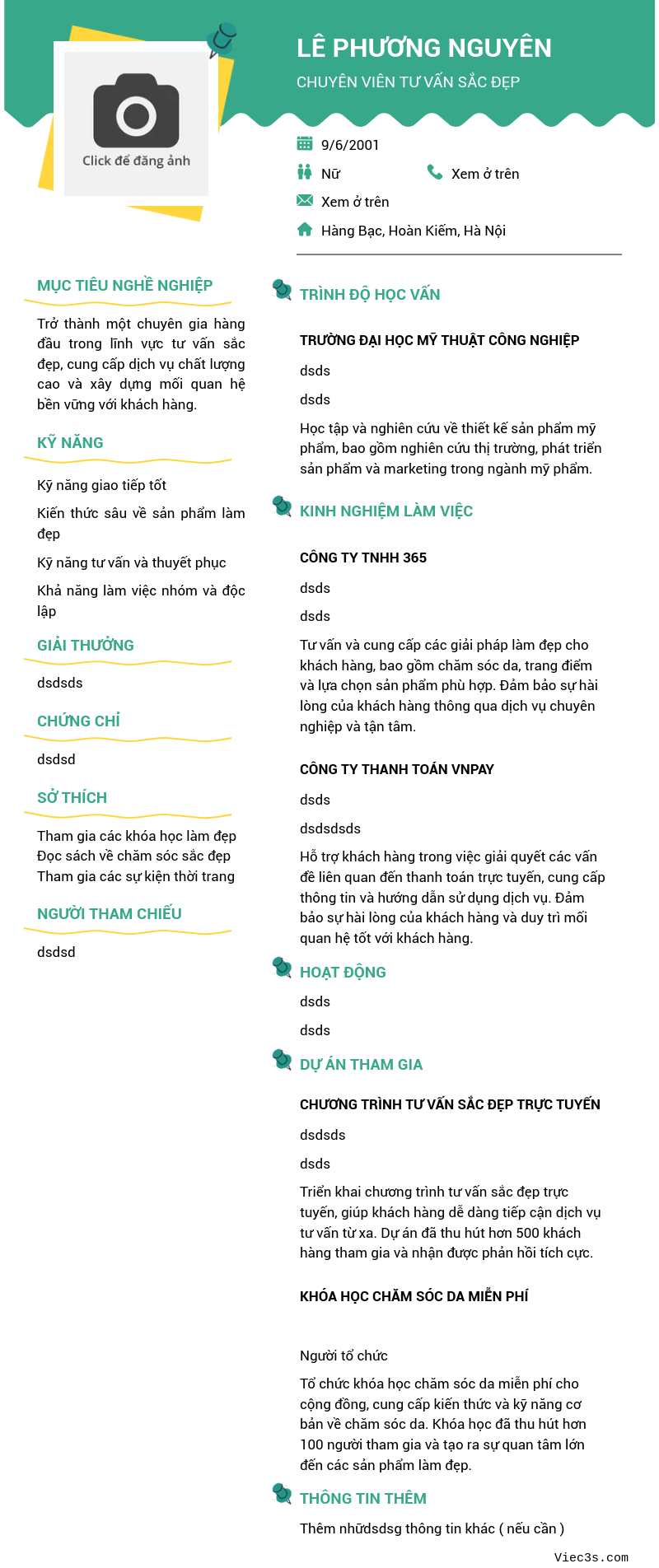 CV ứng viên