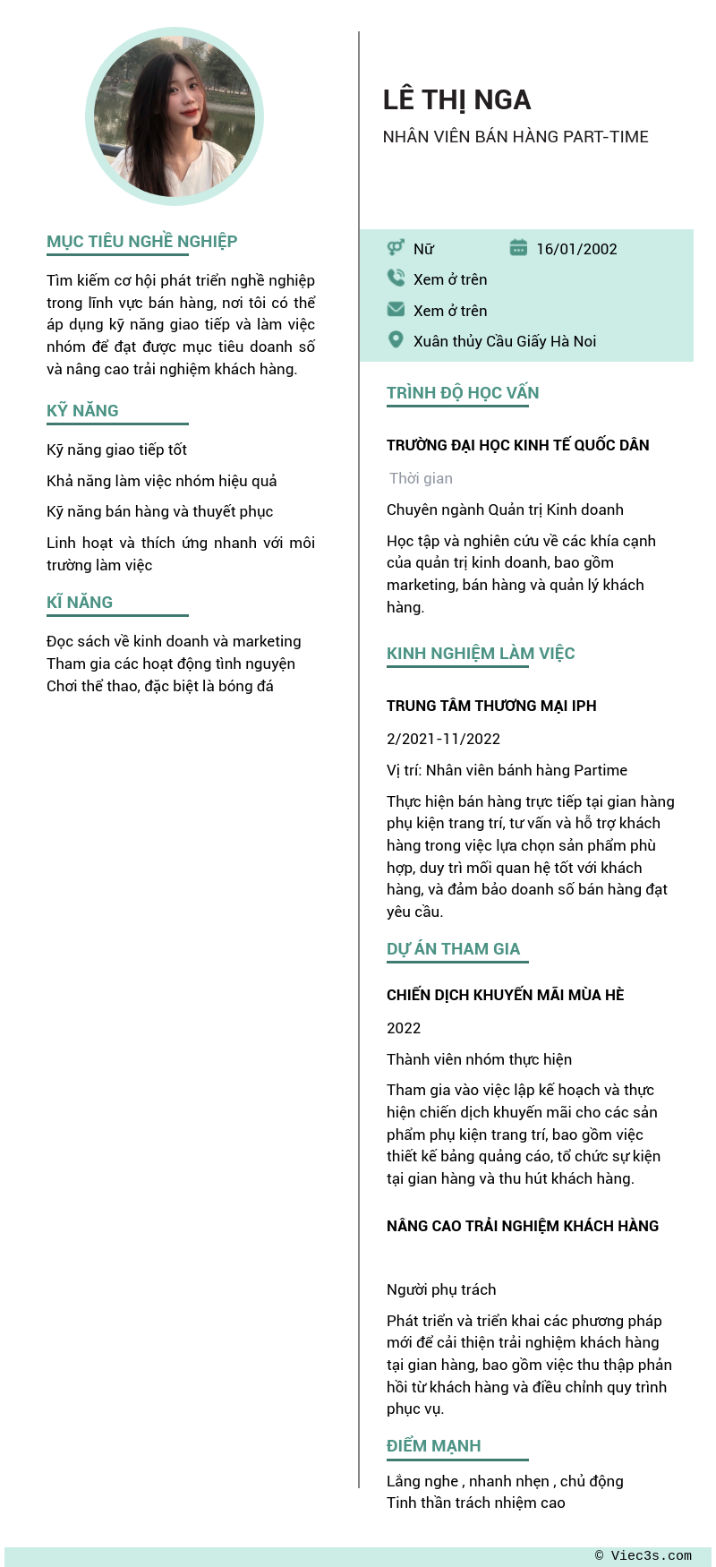 CV ứng viên