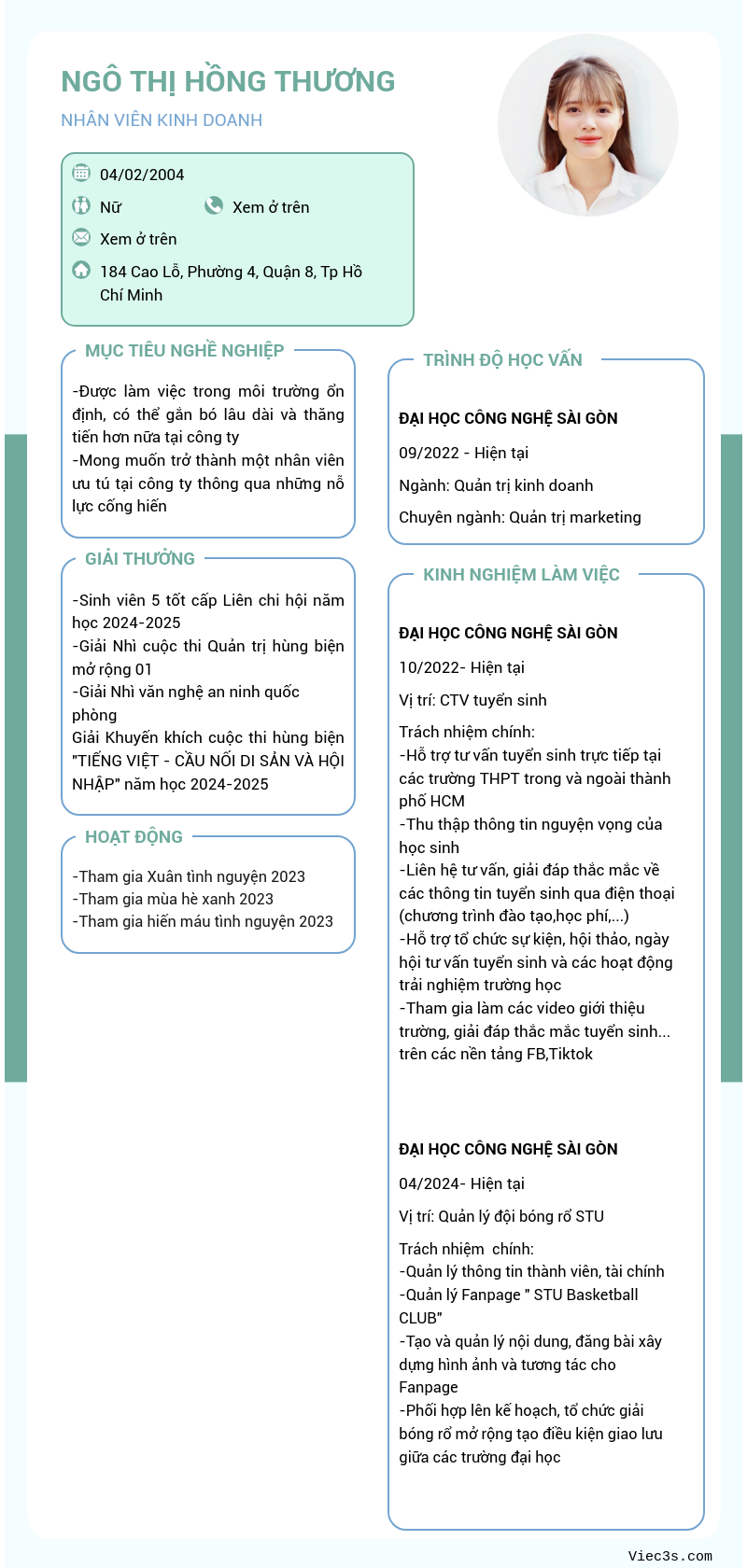 CV ứng viên