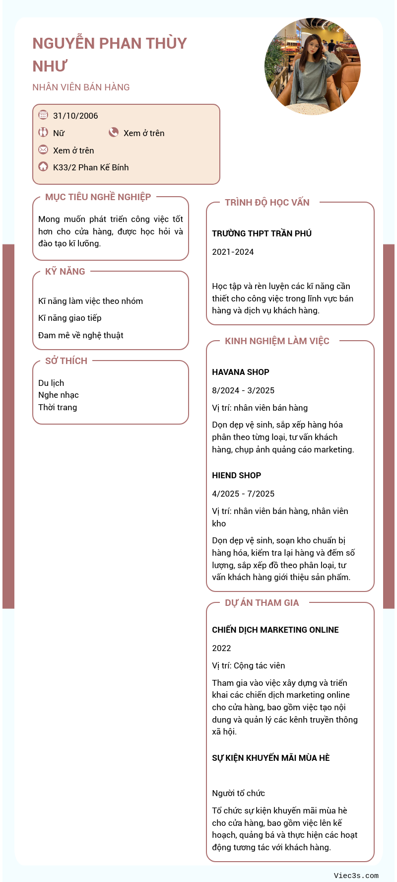 CV ứng viên