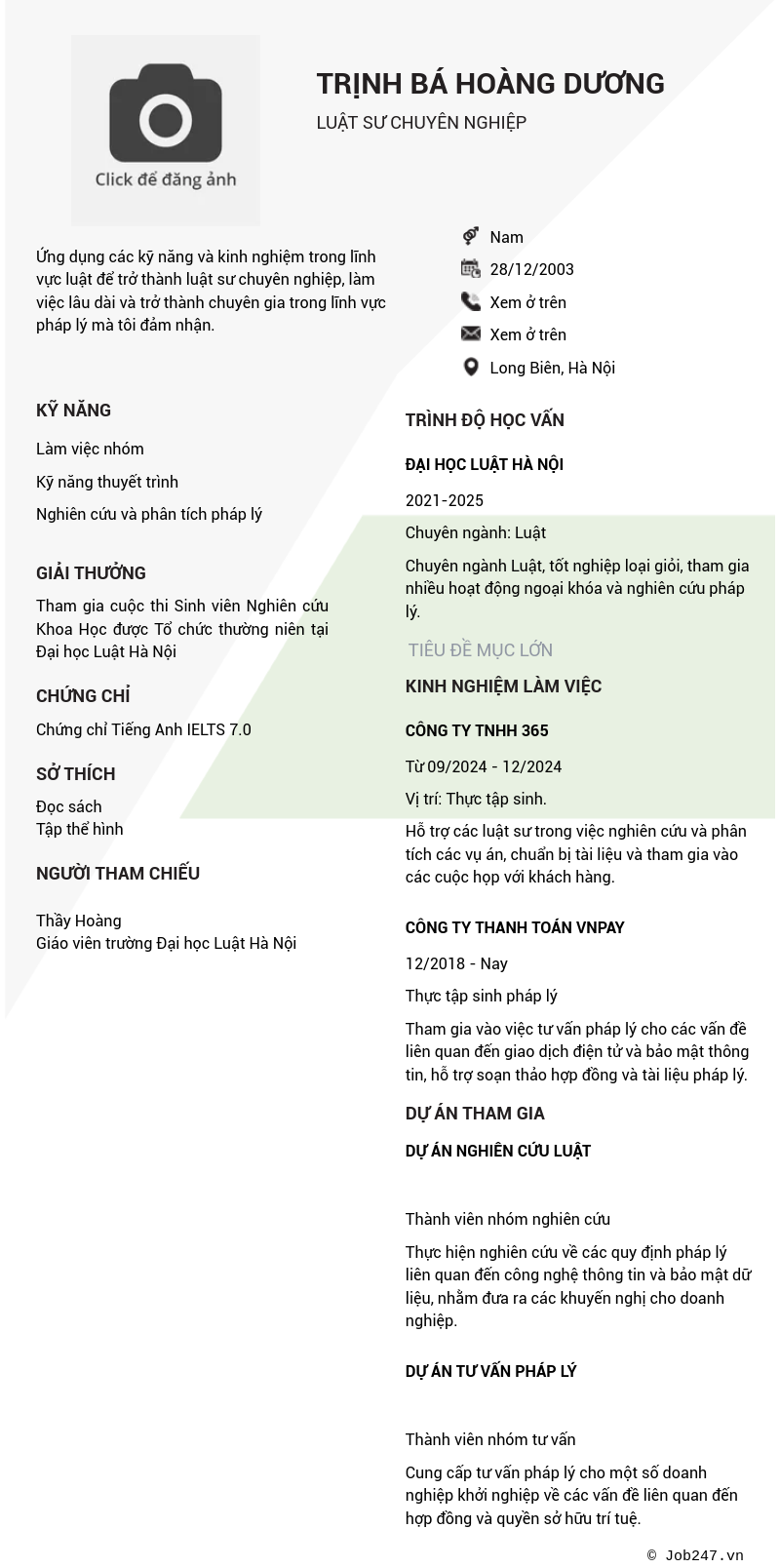 CV ứng viên