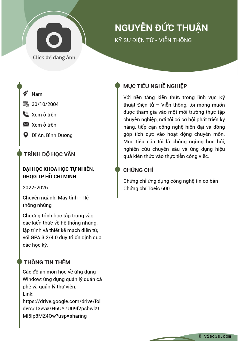 CV ứng viên
