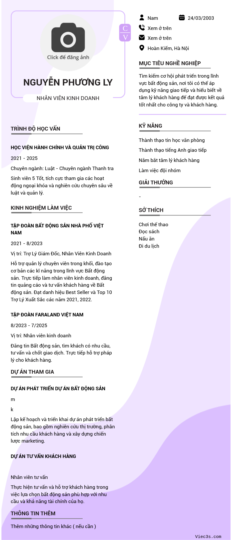 CV ứng viên