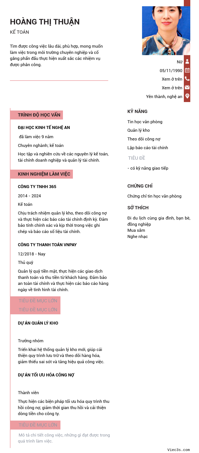 CV ứng viên