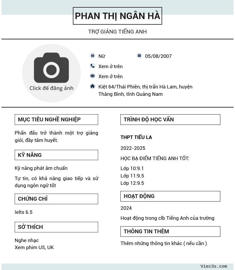 CV ứng viên
