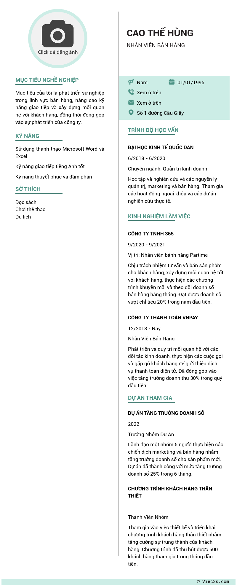 CV ứng viên