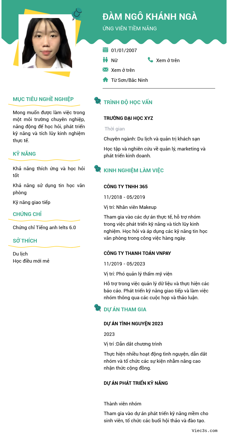 CV ứng viên
