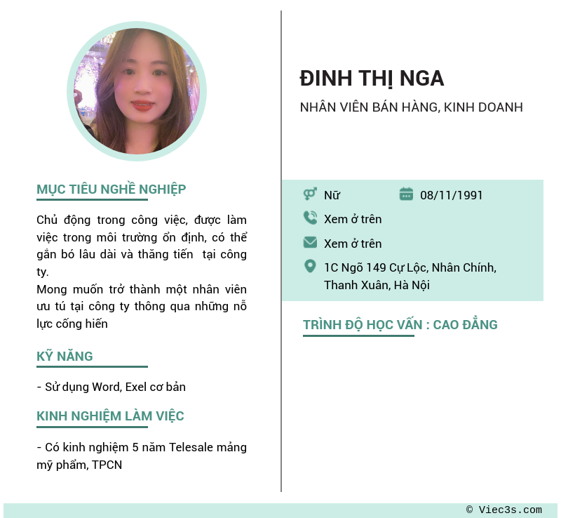 CV ứng viên