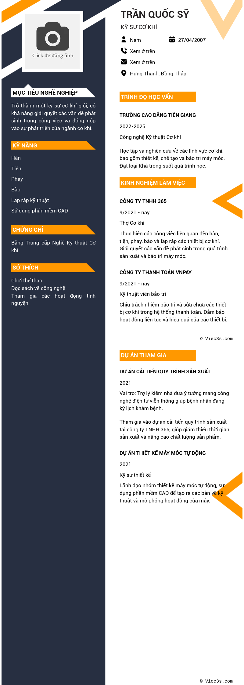 CV ứng viên