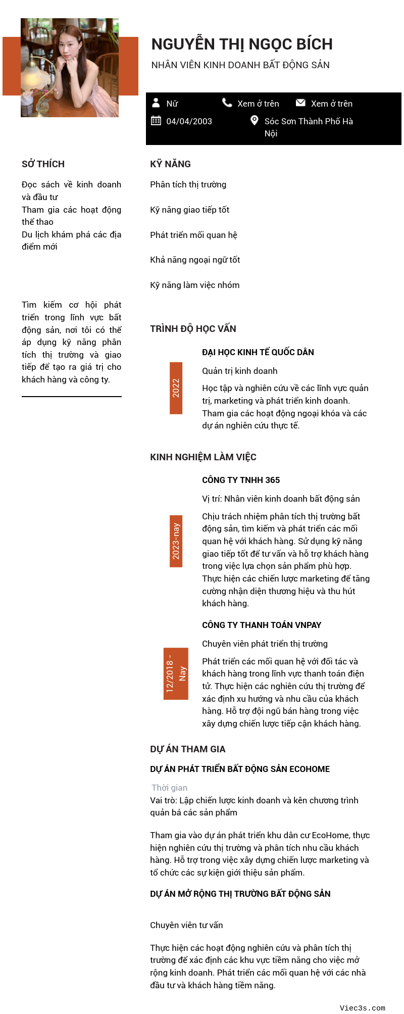 CV ứng viên