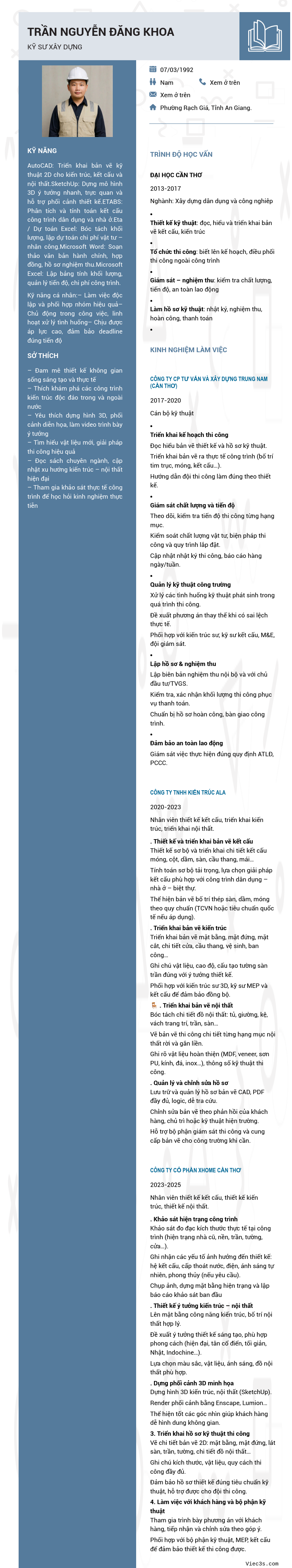CV ứng viên