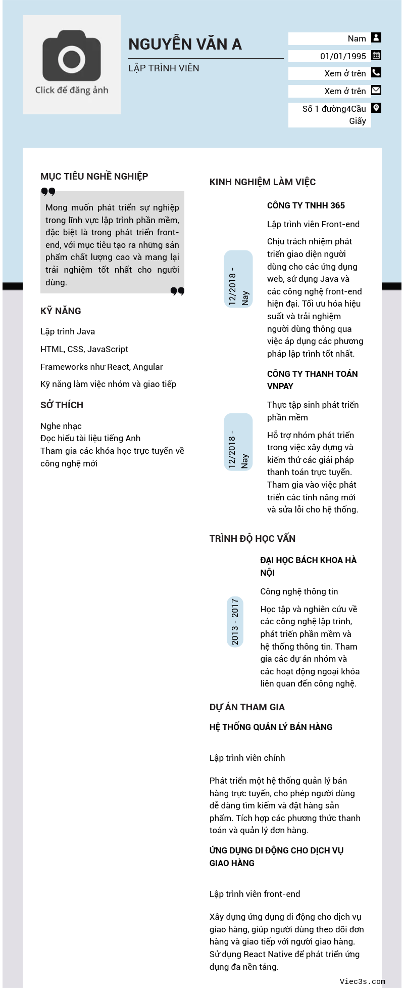 CV ứng viên
