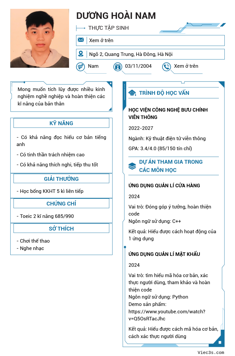 CV ứng viên