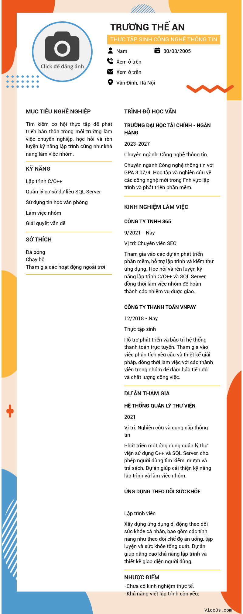 CV ứng viên