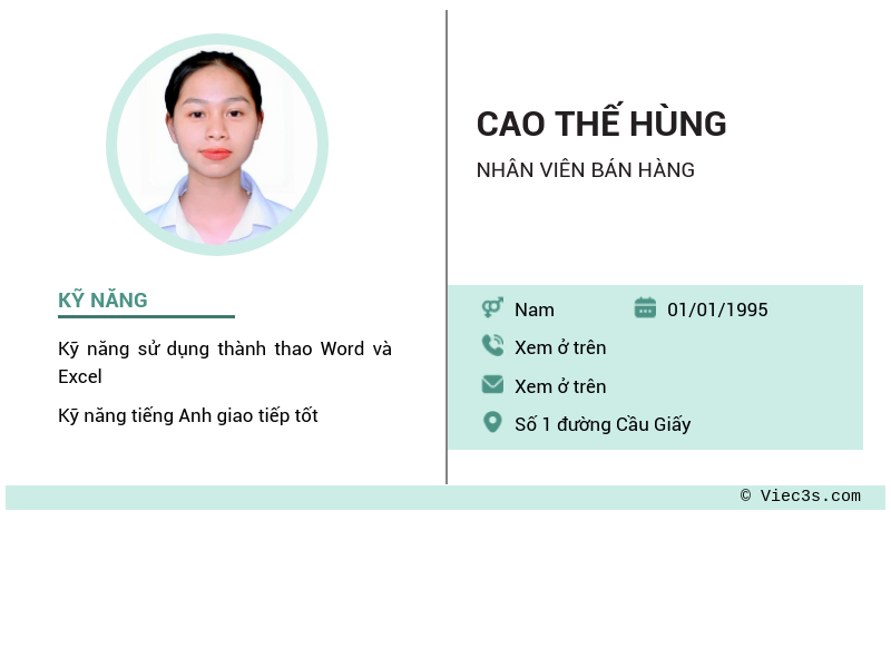 CV ứng viên