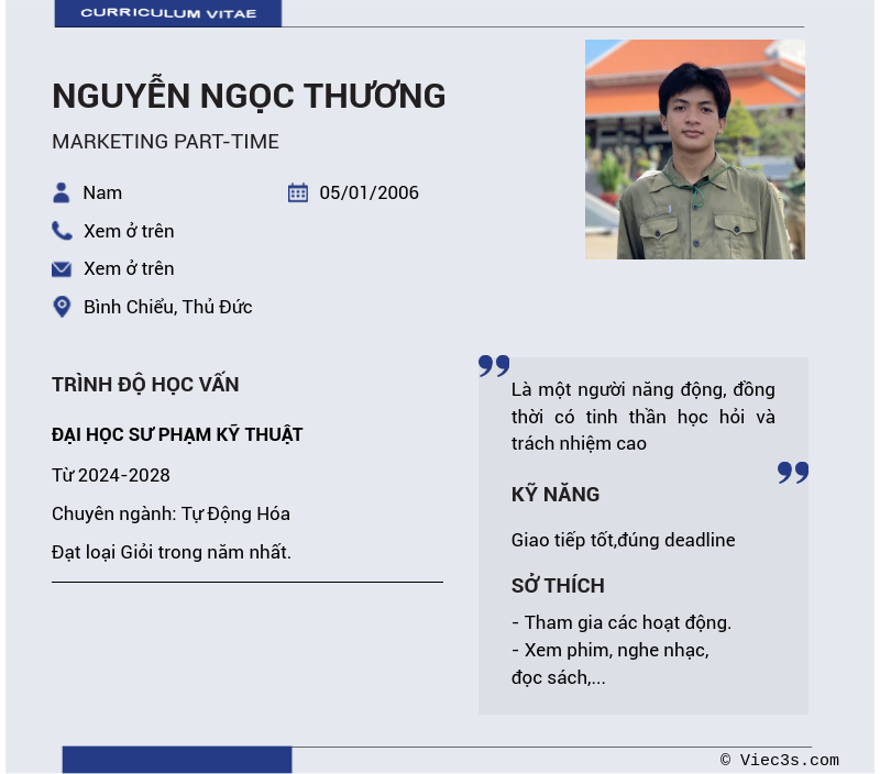 CV ứng viên
