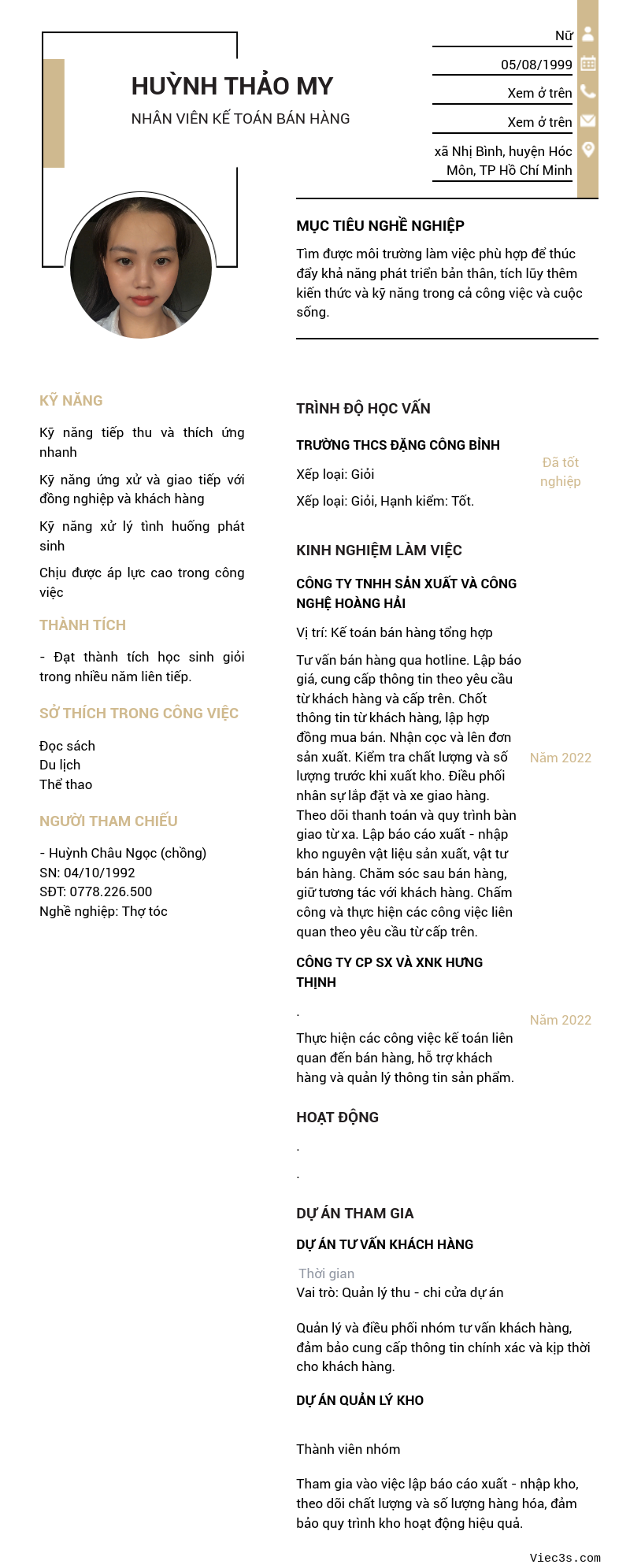 CV ứng viên