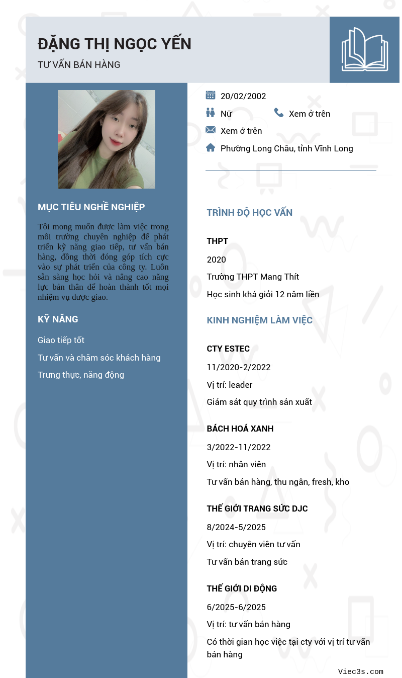 CV ứng viên