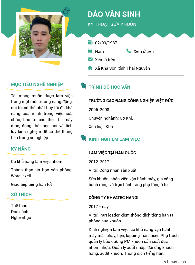 CV ứng viên